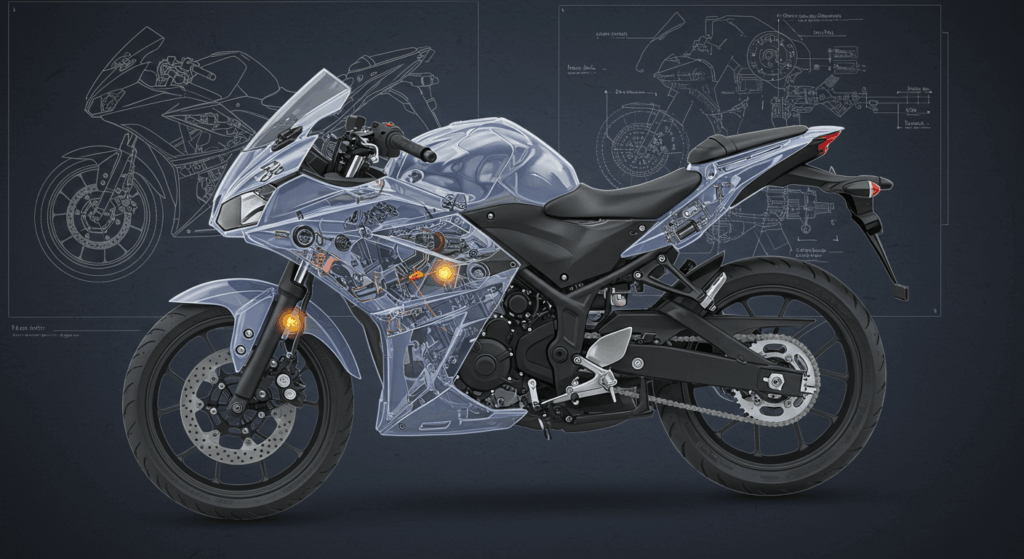 YZF-R25がなぜ安いかは装備でわかる
