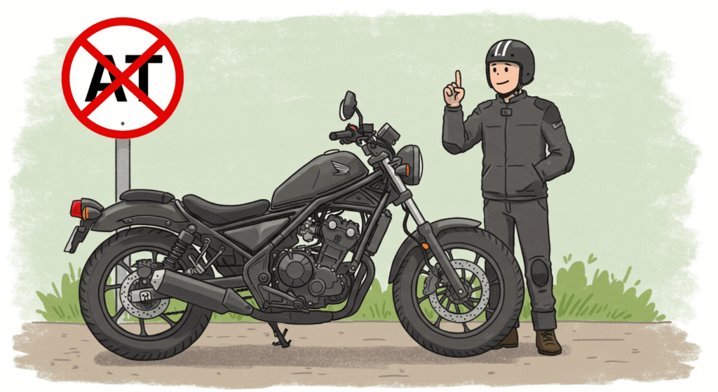 レブル250には完全なオートマ(AT)仕様は存在しません