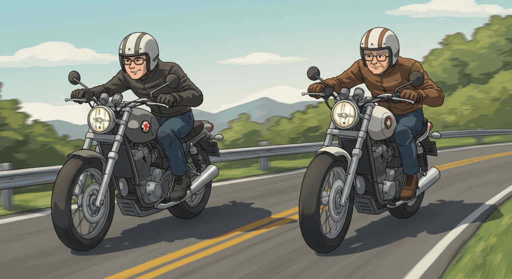 若者と高齢者のバイク乗り方の違い
