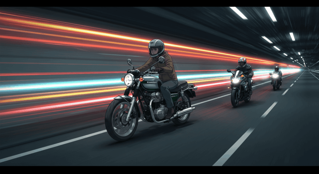 W650は加速が遅いと感じる場面