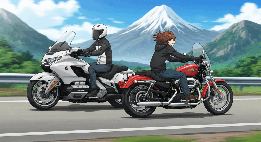ゴールドウイング ハーレー 比較