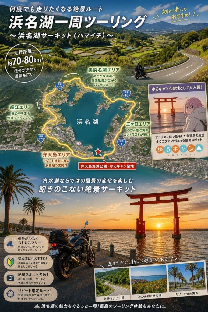 浜名湖一周と弁天島海浜公園のゆるキャン聖地