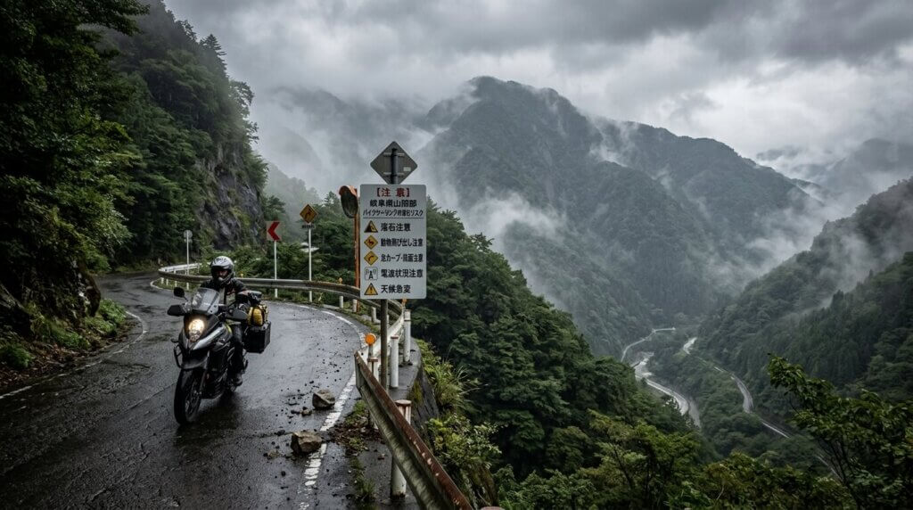 バイクツーリングで岐阜の山間部に潜むリスク