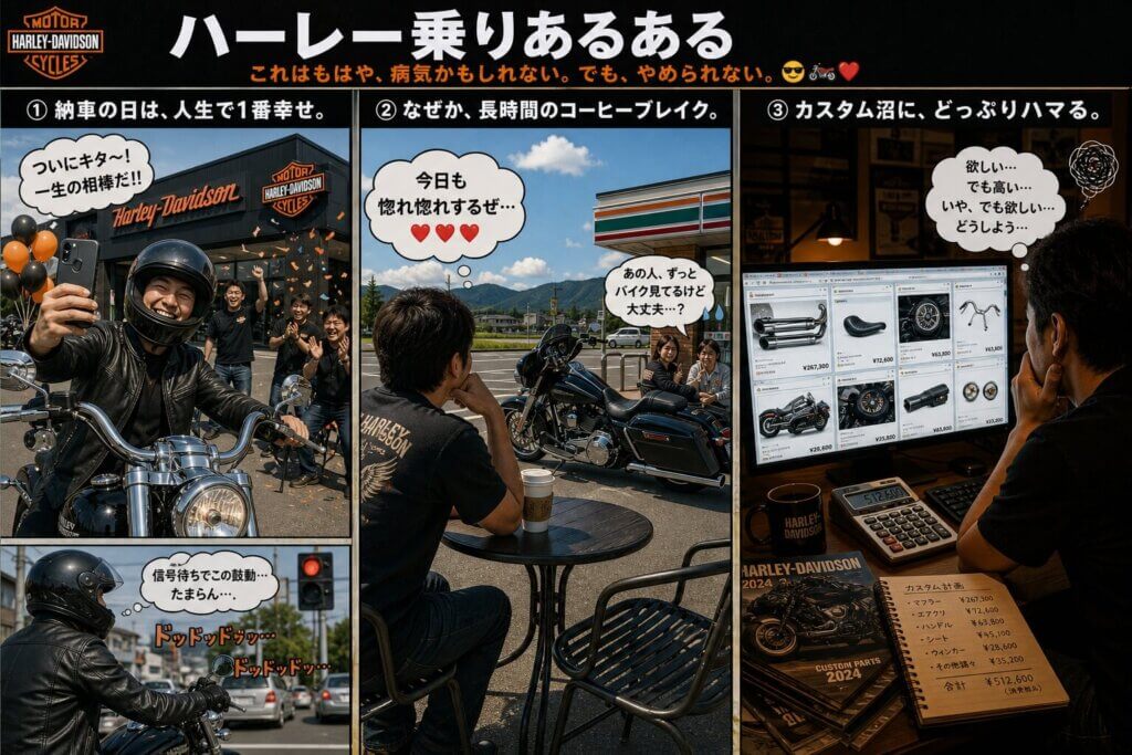 ハーレー乗りあるある