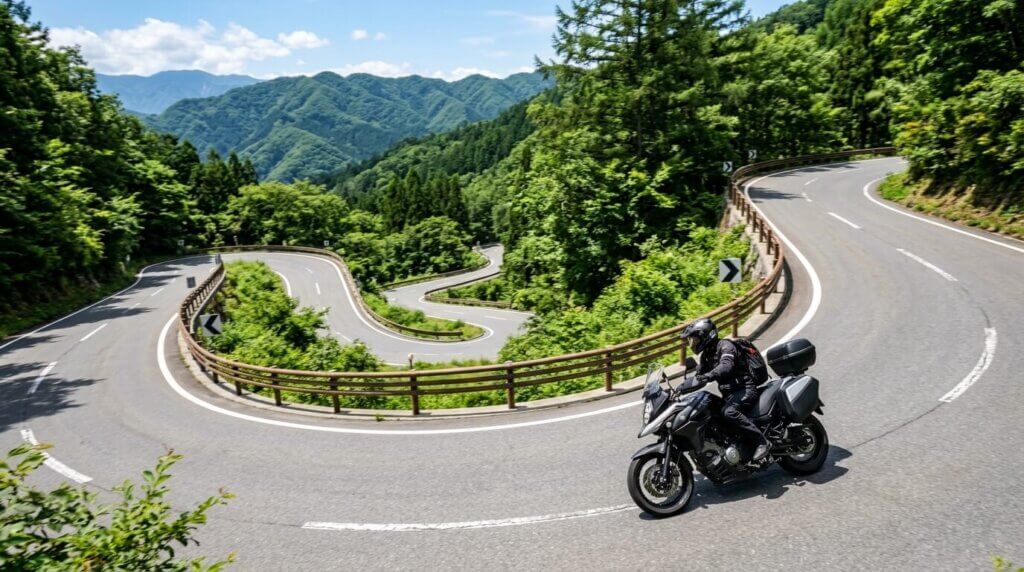 日帰りで行ける山岳ワインディング
