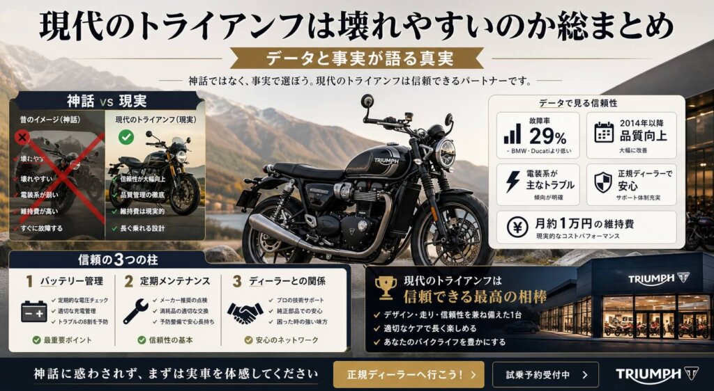 現代のトライアンフは壊れやすいのか総まとめ