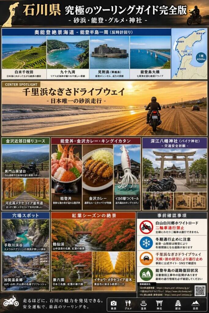 石川県のおすすめツーリングスポットまとめ
