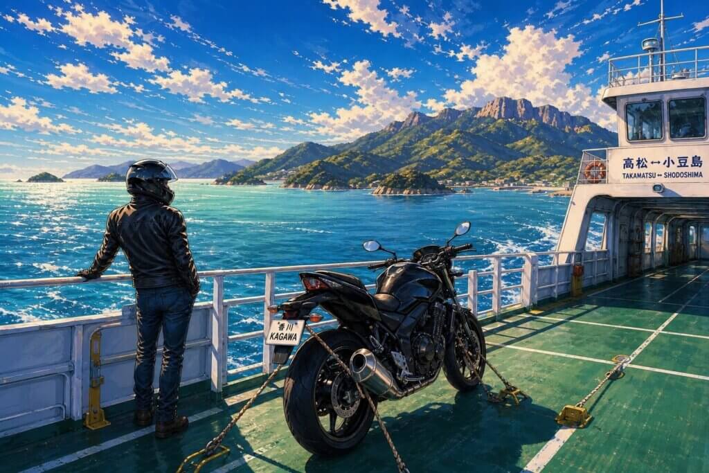 小豆島フェリーツーリングと寒霞渓ワインディング