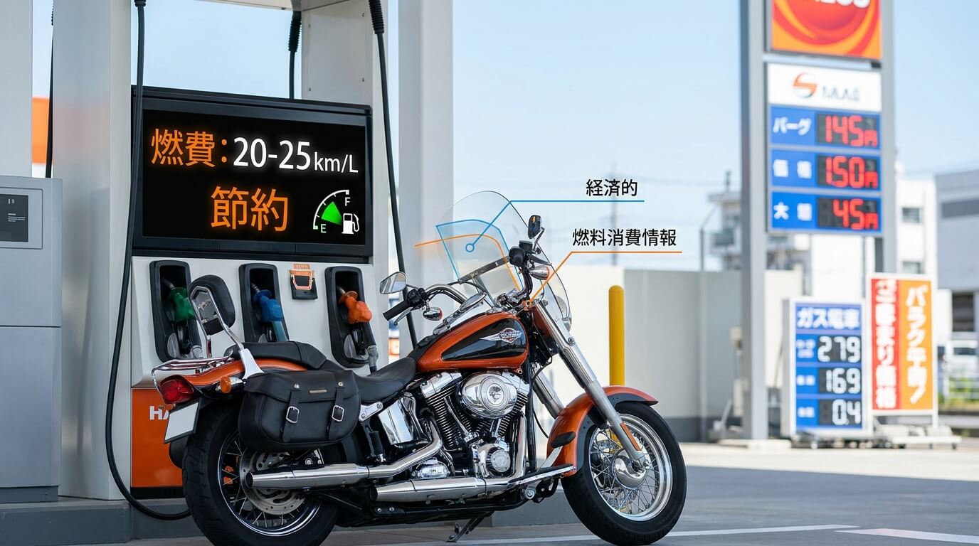 ハーレーダビッドソンの燃費