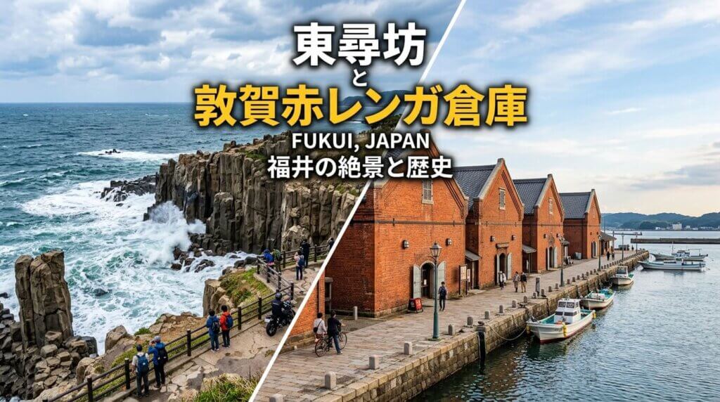 東尋坊と敦賀赤レンガ倉庫
