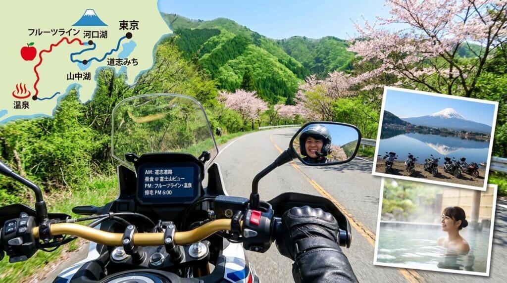山梨の日帰りツーリングコース