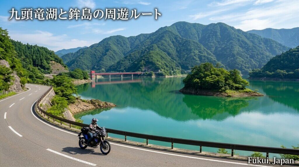 九頭竜湖と鉾島の周遊ルート