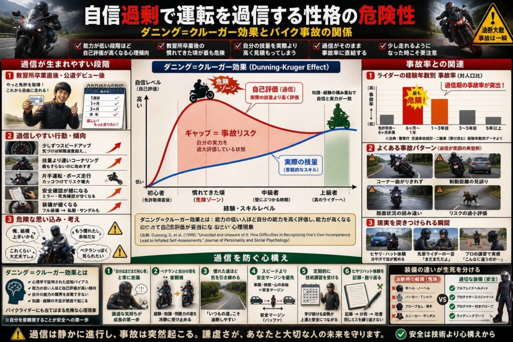 自信過剰で運転を過信する性格の危険性