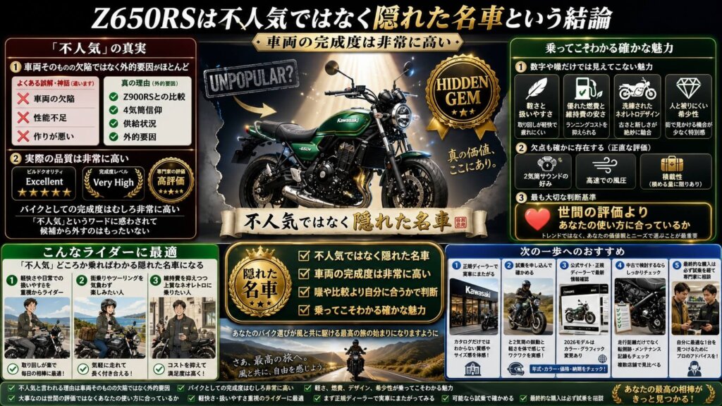 Z650RSは不人気ではなく隠れた名車という結論