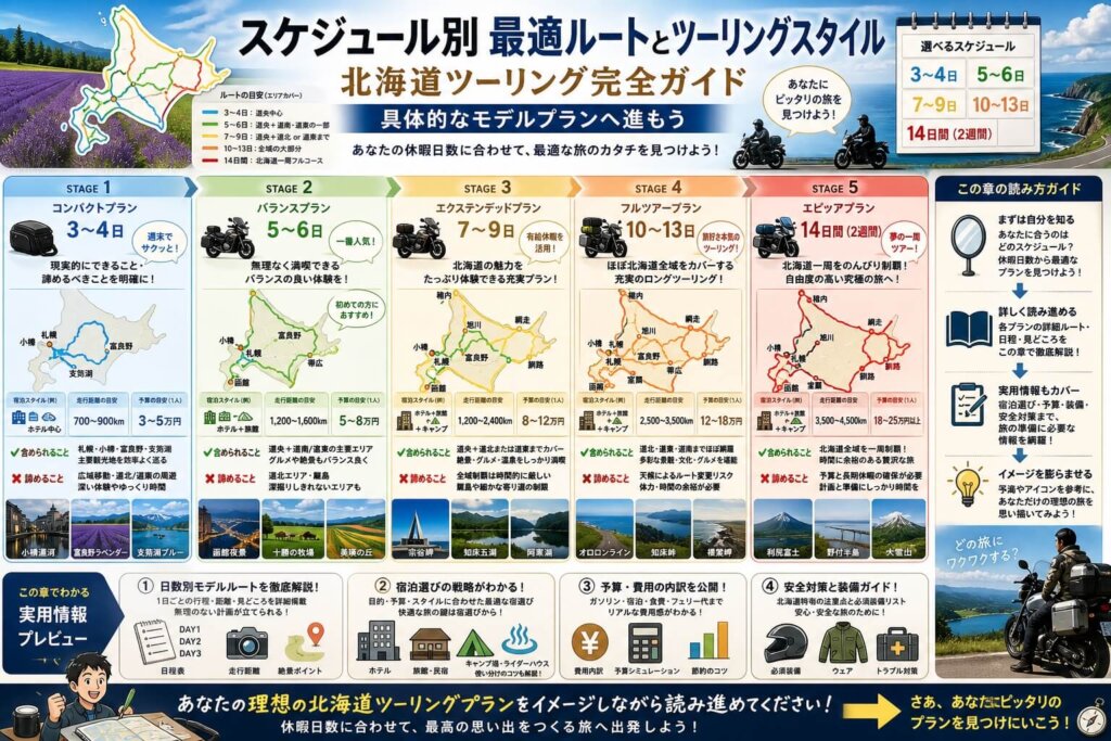日程別に見る北海道ツーリングの最適ルートと過ごし方