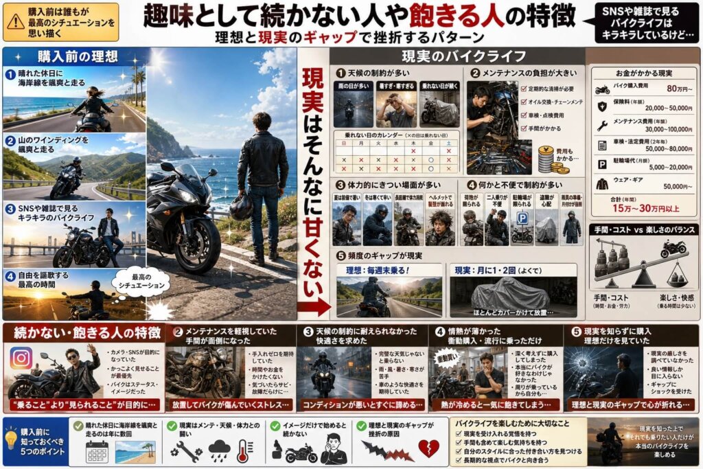 趣味として続かない人や飽きる人の特徴