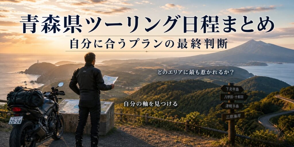 青森県ツーリング日程まとめと自分に合うプランの最終判断