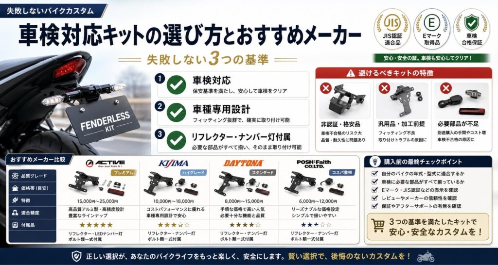 車検対応キットの選び方とおすすめメーカー