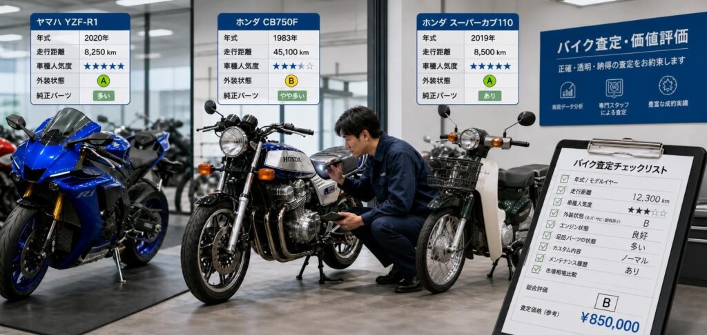 バイク買取の相場と査定額の決まり方