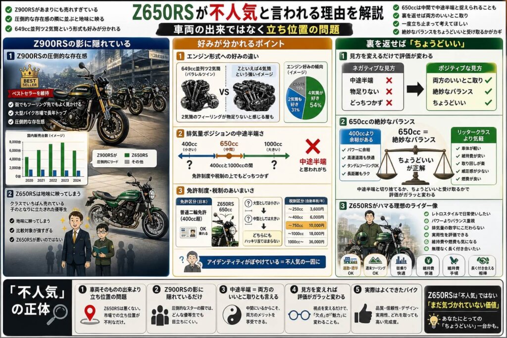 Z650RSが不人気と言われる理由を解説