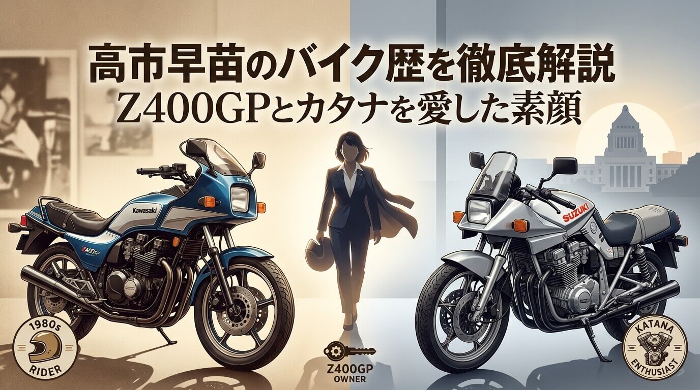 高市早苗のバイク歴を徹底解説｜Z400GPとカタナを愛した素顔
