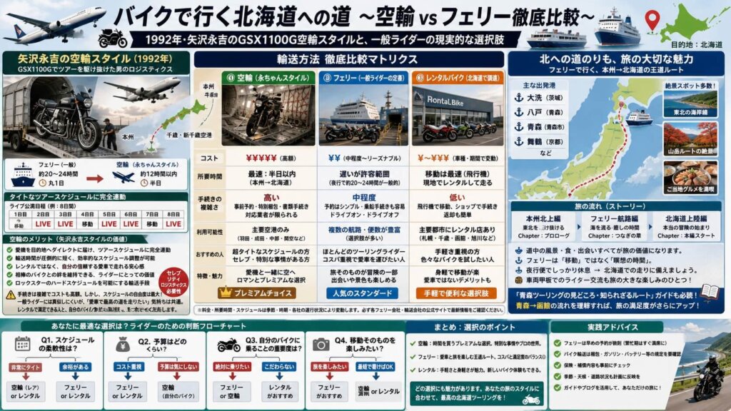 北海道へバイクを運んだ空輸というスタイル