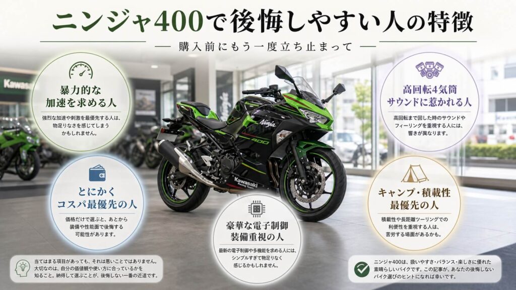 ニンジャ400で後悔しやすい人の特徴