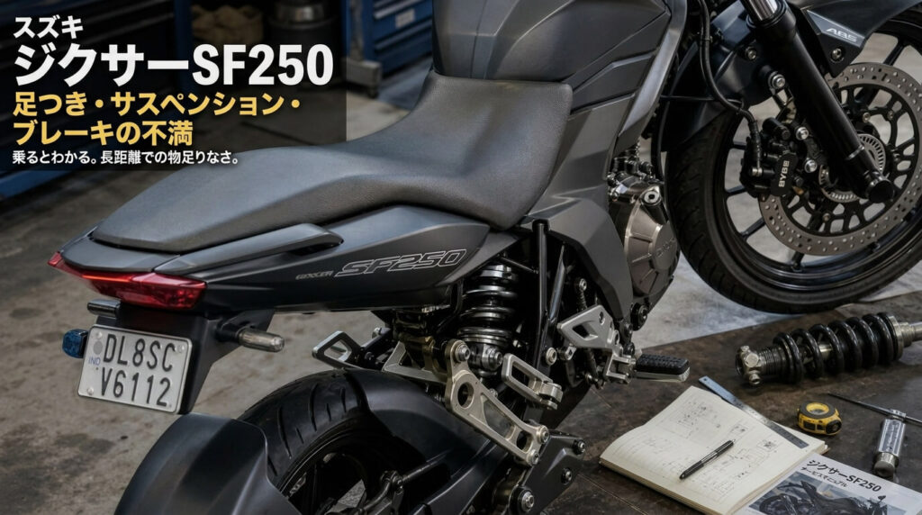 シートの硬さ・サスペンション・ブレーキの物足りなさ