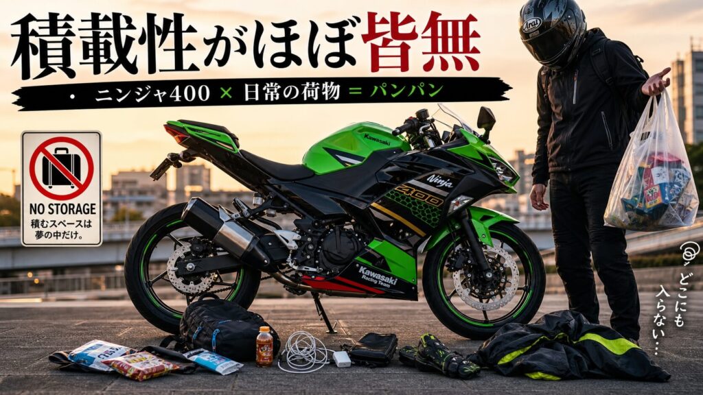 積載性がほぼ皆無で荷物が積めない