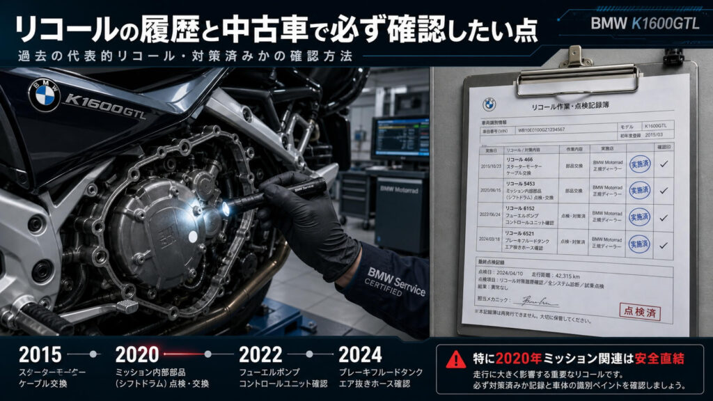 リコールの履歴と中古車で必ず確認したい点